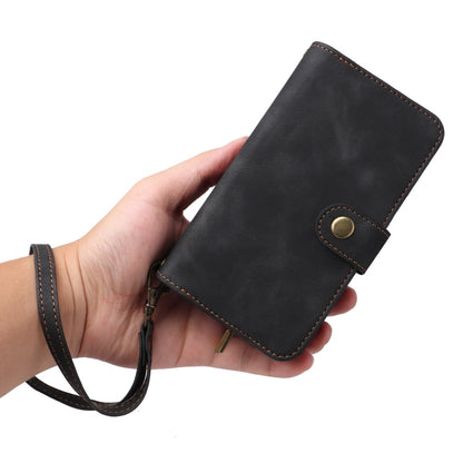 For iPhone SE 2022 / SE 2020 / 8 / 7 Multifunctional Card Slot Zipper Wallet Leather Phone Case(Black) - iPhone SE 2022 / 2020 / 8 / 7 Cases by buy2fix | Online Shopping UK | buy2fix