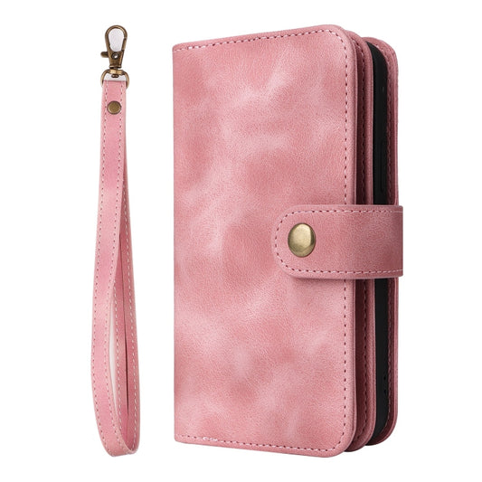 For iPhone XS Max Multifunctional Card Slot Zipper Wallet Leather Phone Case(Rose Gold) - More iPhone Cases by buy2fix | Online Shopping UK | buy2fix