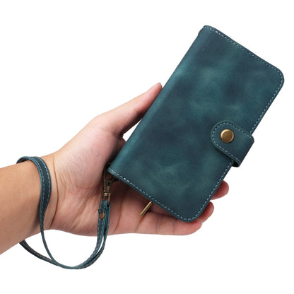For iPhone XS Max Multifunctional Card Slot Zipper Wallet Leather Phone Case(Blue) - More iPhone Cases by buy2fix | Online Shopping UK | buy2fix