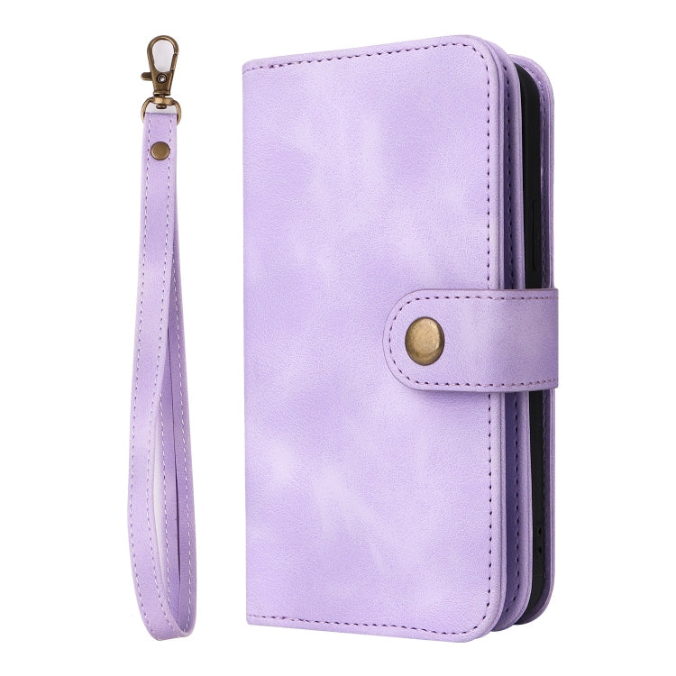 For iPhone XR Multifunctional Card Slot Zipper Wallet Leather Phone Case(Purple) - More iPhone Cases by buy2fix | Online Shopping UK | buy2fix