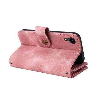 For iPhone XR Multifunctional Card Slot Zipper Wallet Leather Phone Case(Rose Gold) - More iPhone Cases by buy2fix | Online Shopping UK | buy2fix
