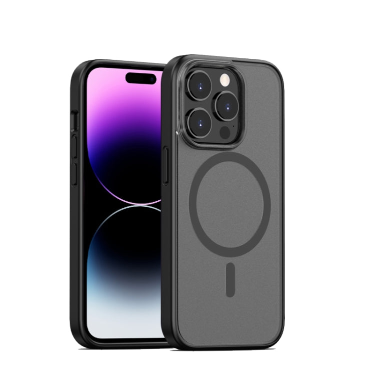 For iPhone 12 Skin Feel Frosted Magsafe Phone Case(Black) by buy2fix