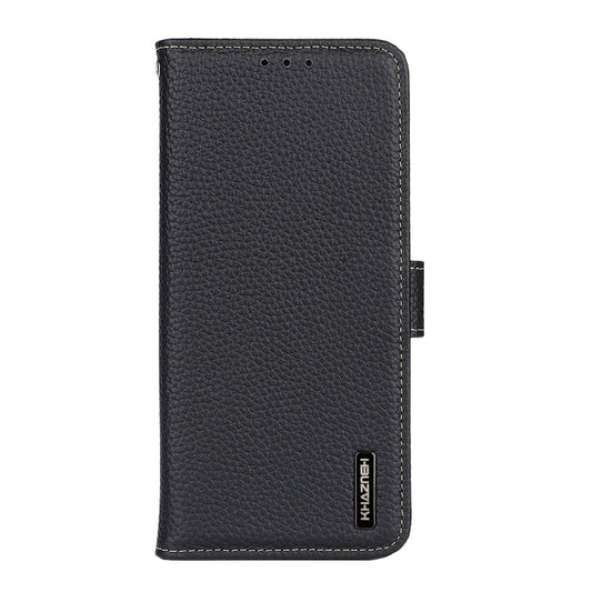 For Nokia X30 5G KHAZNEH Litchi Genuine Leather Phone Case(Black) - Nokia Cases by buy2fix | Online Shopping UK | buy2fix