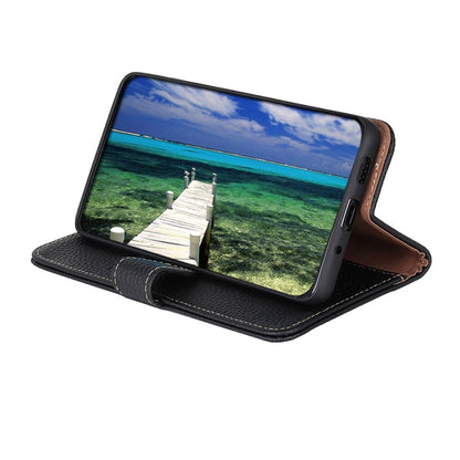 For Nokia X30 5G KHAZNEH Litchi Genuine Leather Phone Case(Black) - Nokia Cases by buy2fix | Online Shopping UK | buy2fix