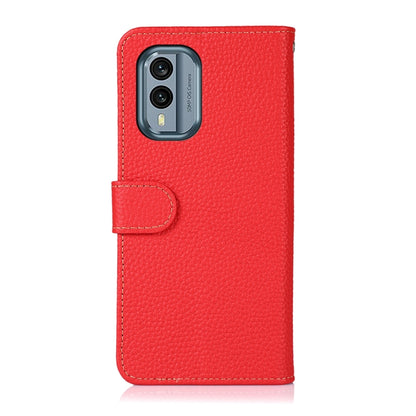 For Nokia X30 5G KHAZNEH Litchi Genuine Leather Phone Case(Red) - Nokia Cases by buy2fix | Online Shopping UK | buy2fix