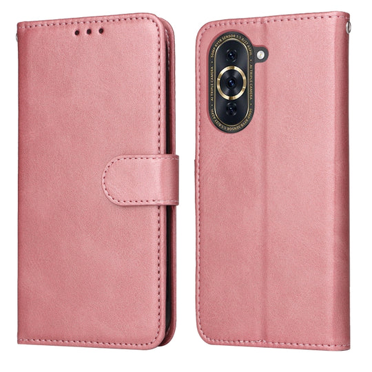 For Huawei nova 10 Classic Calf Texture Flip Leather Phone Case(Rose Gold)