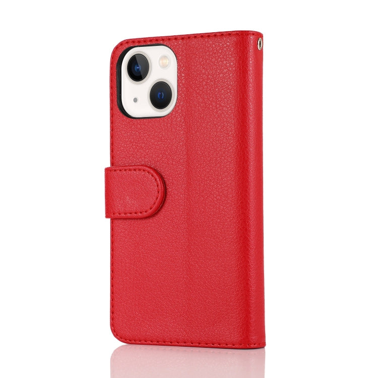 For iPhone 14 Microfiber Zipper Leather Phone Case(Red) - iPhone 14 Cases by buy2fix | Online Shopping UK | buy2fix