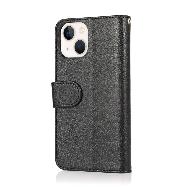 For iPhone 14 Plus Microfiber Zipper Leather Phone Case(Black) - iPhone 14 Plus Cases by buy2fix | Online Shopping UK | buy2fix