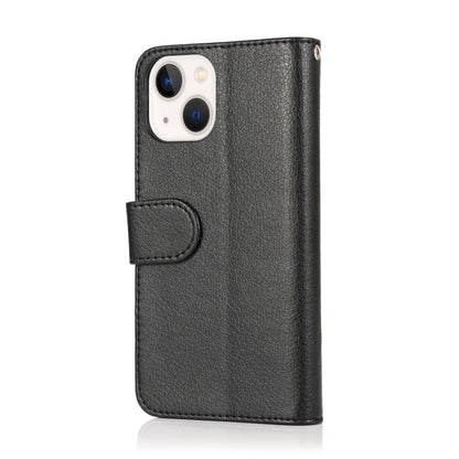 For iPhone 14 Plus Microfiber Zipper Leather Phone Case(Black) - iPhone 14 Plus Cases by buy2fix | Online Shopping UK | buy2fix