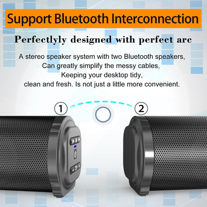 BS-10 Bluetooth 5.0 Speaker TV Soundbar with Remote Control(Black) - Desktop Speaker by buy2fix | Online Shopping UK | buy2fix