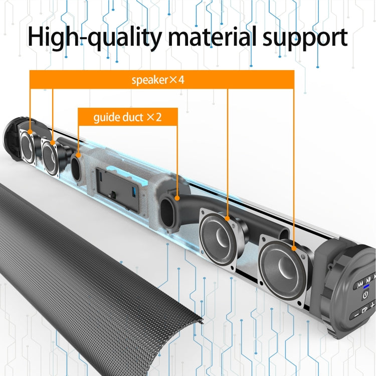BS-10 Bluetooth 5.0 Speaker TV Soundbar with Remote Control(Black) - Desktop Speaker by buy2fix | Online Shopping UK | buy2fix