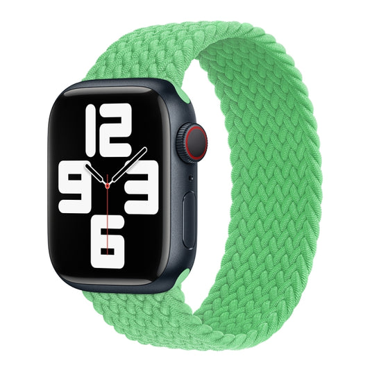 Nylon Single-turn Braided Watch Band For Apple Watch Ultra 49mm&Watch Ultra 2 49mm / Series 9&8&7 45mm / SE 3&SE 2&6&SE&5&4 44mm / 3&2&1 42mm, Length:145mm(Bright Green) by buy2fix
