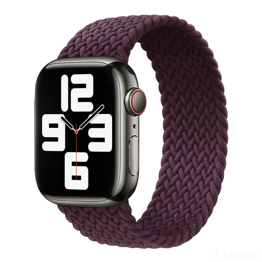 Nylon Single-turn Braided Watch Band For Apple Watch Ultra 49mm / Series 8&7 45mm / SE 2&6&SE&5&4 44mm / 3&2&1 42mm, Length:155mm(Crimson Cherry) by buy2fix