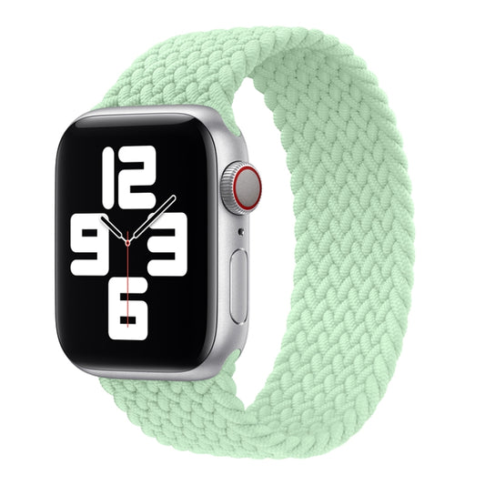 Nylon Single-turn Braided Watch Band For Apple Watch Ultra 49mm / Series 8&7 45mm / SE 2&6&SE&5&4 44mm / 3&2&1 42mm, Length:155mm(Pistachio) by buy2fix