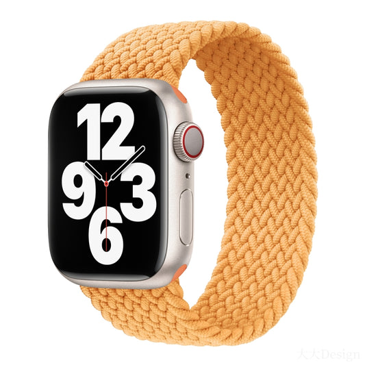 Nylon Single-turn Braided Watch Band For Apple Watch Ultra 49mm / Series 8&7 45mm / SE 2&6&SE&5&4 44mm / 3&2&1 42mm, Length:165mm(Beige) by buy2fix