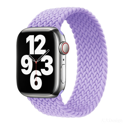 Nylon Single-turn Braided Watch Band For Apple Watch Ultra 49mm / Series 8&7 45mm / SE 2&6&SE&5&4 44mm / 3&2&1 42mm, Length:165mm(Lavender) by buy2fix