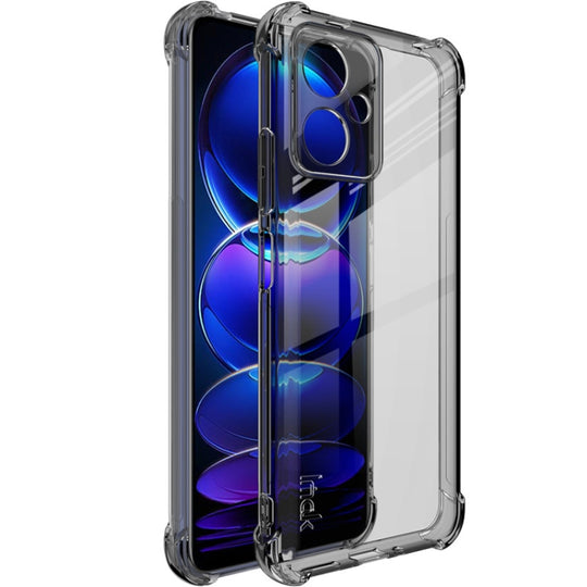 For Xiaomi Redmi Note 12 China imak Shockproof Airbag TPU Phone Case(Transparent Black)