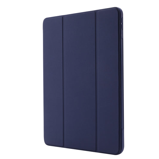 Skin Feel Pen Holder Tri-fold Tablet Leather Case For iPad Air 13 2025 / 2024 / iPad Pro 12.9 2022 / 2021 / 2020 / 2018(Dark Blue) - iPad Pro 12.9 (2022/2021) Cases by buy2fix | Online Shopping UK | buy2fix