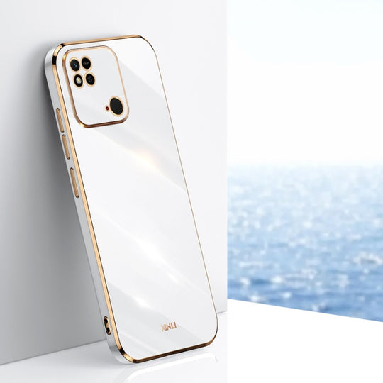 For Xiaomi Redmi 10C XINLI Straight Edge 6D Electroplate TPU Phone Case(White)