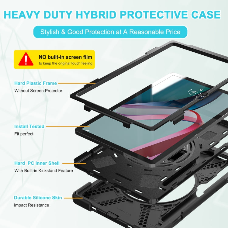 For Lenovo Tab P11 Pro Gen 2 Silicone + PC Protective Tablet Case(Black) - Lenovo by buy2fix | Online Shopping UK | buy2fix