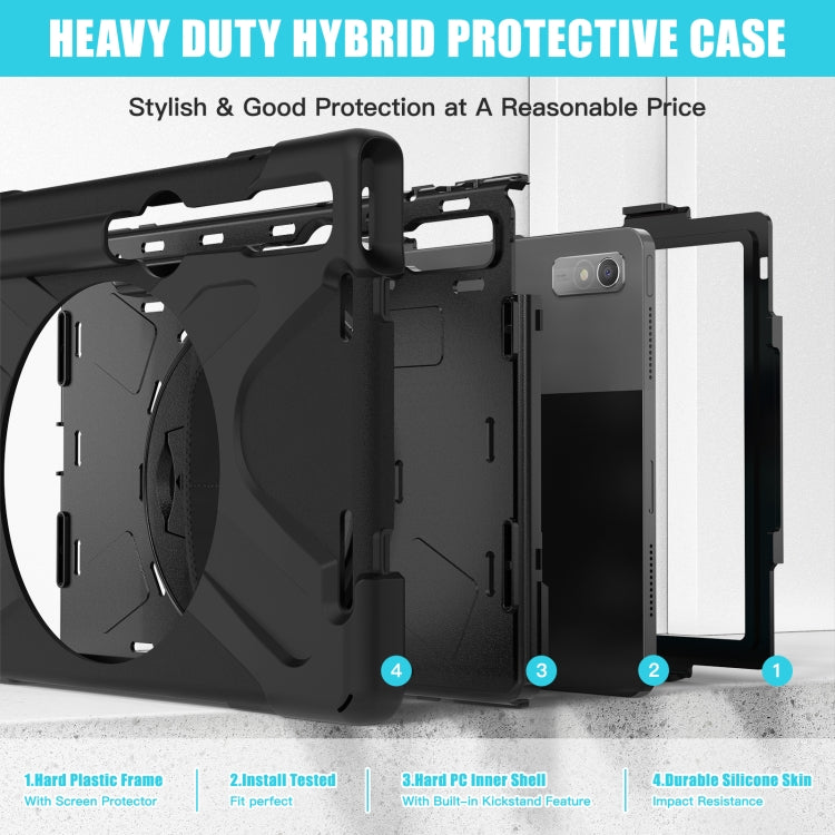 For Lenovo Tab P11 Pro Gen 2 Silicone + PC Protective Tablet Case(Black) - Lenovo by buy2fix | Online Shopping UK | buy2fix