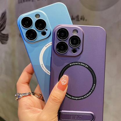 For iPhone 13 Pro Max PC Fuel Injection Magsafe Holder Phone Case(Sea ??Blue) - iPhone 13 Pro Max Cases by buy2fix | Online Shopping UK | buy2fix