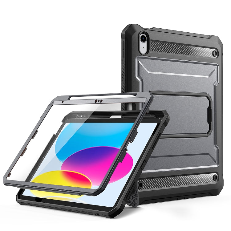 For iPad Air 4 2020/Air 5 2022 10.9 Explorer Tablet Protective Case with Pen Slot(Grey) - More iPad Cases by buy2fix | Online Shopping UK | buy2fix