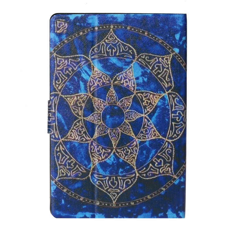 For 7 inch  Tablet PC Universal Coloured Drawing Pattern Horizontal Flip Leather Case with Holder & Card Slot(Blue Mandala) - 7 inch by buy2fix | Online Shopping UK | buy2fix
