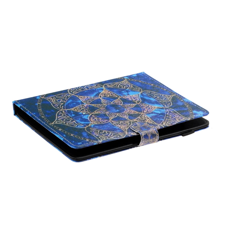 For 7 inch  Tablet PC Universal Coloured Drawing Pattern Horizontal Flip Leather Case with Holder & Card Slot(Blue Mandala) - 7 inch by buy2fix | Online Shopping UK | buy2fix