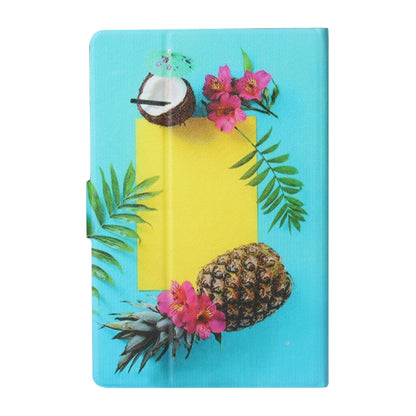 For 7 inch  Tablet PC Universal Coloured Drawing Pattern Horizontal Flip Leather Case with Holder & Card Slot(Pineapple) - 7 inch by buy2fix | Online Shopping UK | buy2fix