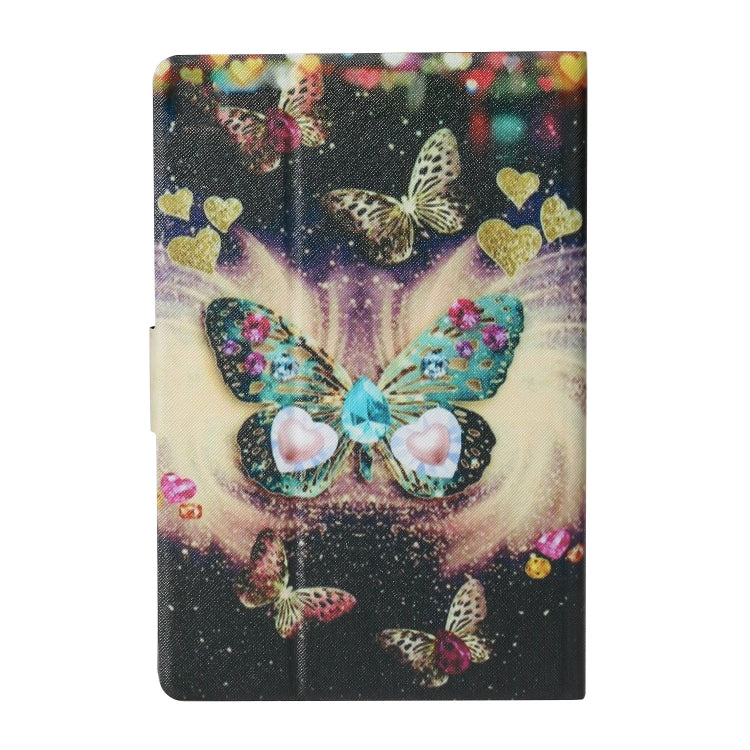 For 8 inch Tablet PC Universal Coloured Drawing Pattern Horizontal Flip Leather Case with Holder & Card Slot(Butterflies) - 8 inch by buy2fix | Online Shopping UK | buy2fix