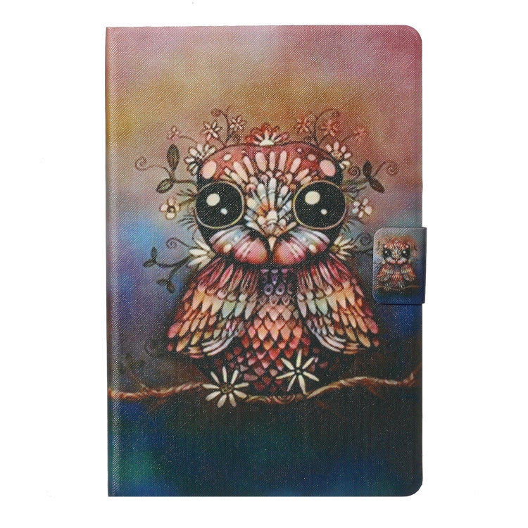 For 8 inch Tablet PC Universal Coloured Drawing Pattern Horizontal Flip Leather Case with Holder & Card Slot(Owl) - 8 inch by buy2fix | Online Shopping UK | buy2fix