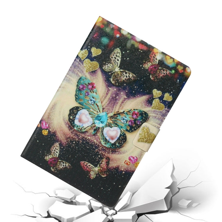 For 10 inch Tablet PC Universal Coloured Drawing Pattern Horizontal Flip Leather Case with Holder & Card Slot(Butterflies) - 10 - 11 inch by buy2fix | Online Shopping UK | buy2fix