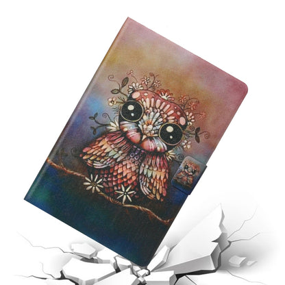 For 10 inch Tablet PC Universal Coloured Drawing Pattern Horizontal Flip Leather Case with Holder & Card Slot(Owl) - 10 - 11 inch by buy2fix | Online Shopping UK | buy2fix
