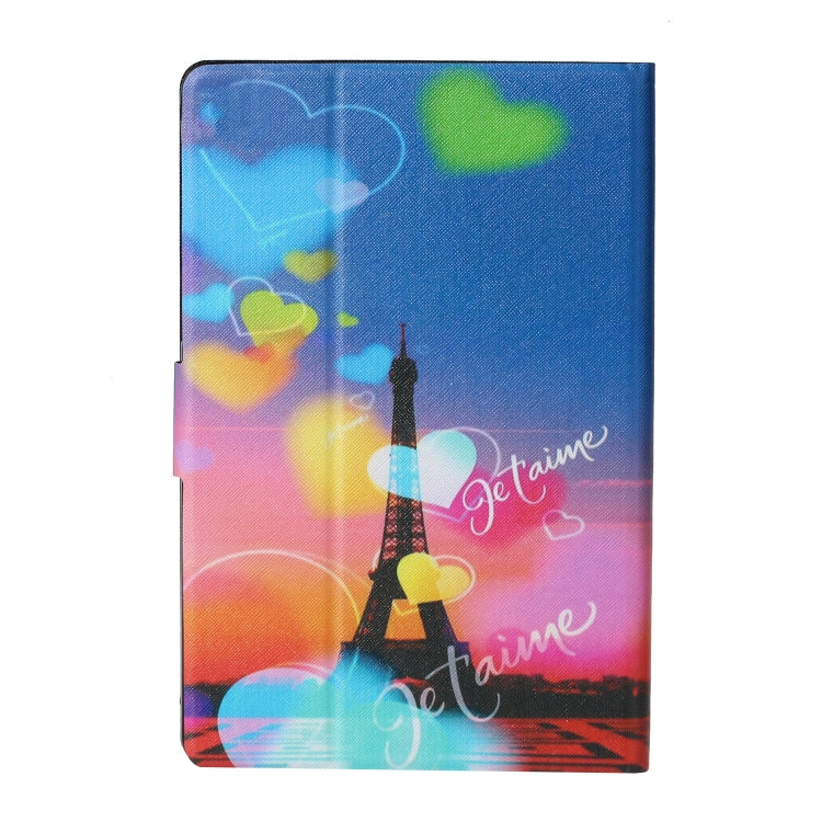For 10 inch Tablet PC Universal Coloured Drawing Pattern Horizontal Flip Leather Case with Holder & Card Slot(Romantic Tower) - 10 - 11 inch by buy2fix | Online Shopping UK | buy2fix