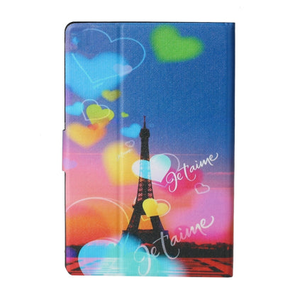For 10 inch Tablet PC Universal Coloured Drawing Pattern Horizontal Flip Leather Case with Holder & Card Slot(Romantic Tower) - 10 - 11 inch by buy2fix | Online Shopping UK | buy2fix