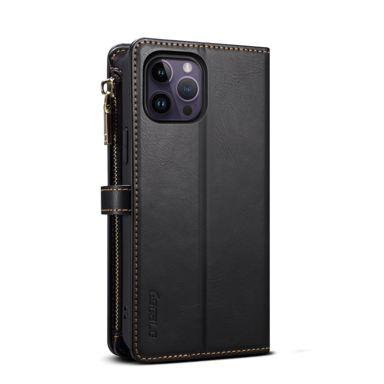 For iPhone 12 Pro Max ESEBLE Star Series Lanyard Zipper Wallet RFID Leather Case(Black) - iPhone 12 Pro Max Cases by ESEBLE | Online Shopping UK | buy2fix