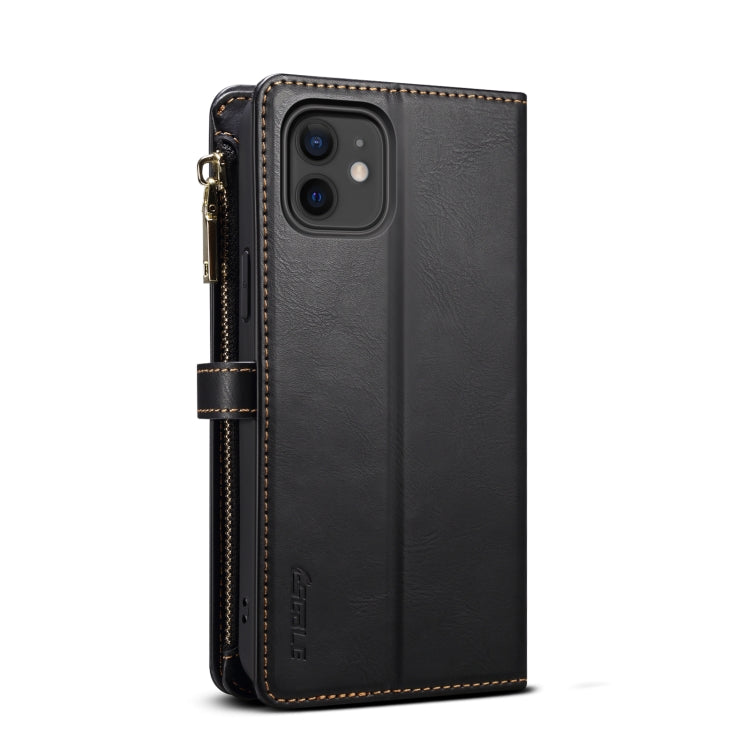 For iPhone 12 ESEBLE Star Series Lanyard Zipper Wallet RFID Leather Case(Black) - iPhone 12 / 12 Pro Cases by ESEBLE | Online Shopping UK | buy2fix
