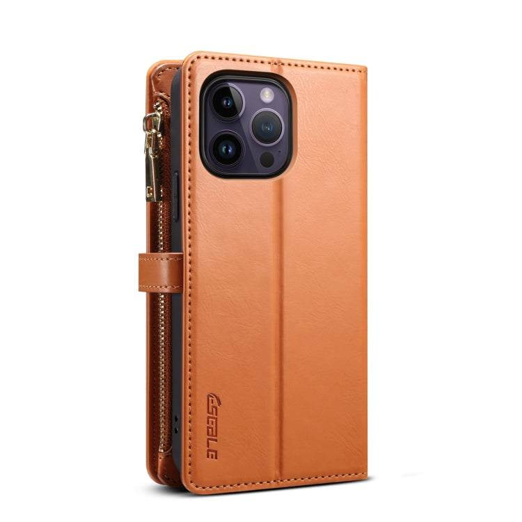 For iPhone 11 Pro Max ESEBLE Star Series Lanyard Zipper Wallet RFID Leather Case(Brown) - iPhone 11 Pro Max Cases by ESEBLE | Online Shopping UK | buy2fix