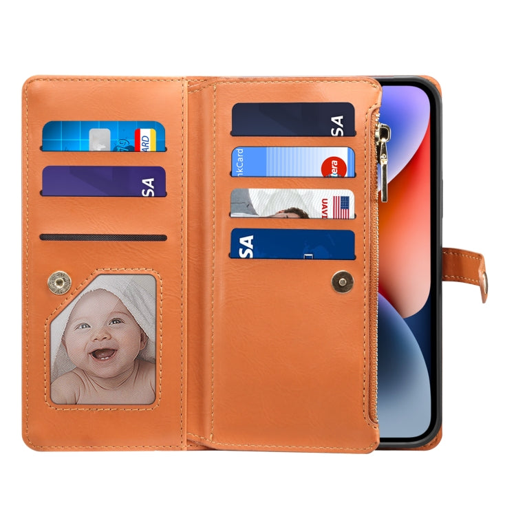 For iPhone 11 Pro Max ESEBLE Star Series Lanyard Zipper Wallet RFID Leather Case(Brown) - iPhone 11 Pro Max Cases by ESEBLE | Online Shopping UK | buy2fix