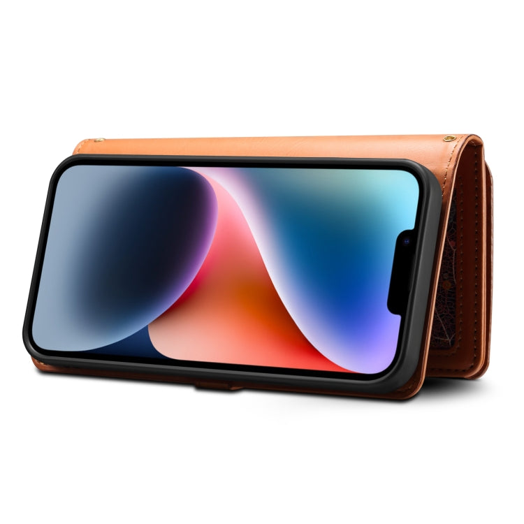 For iPhone XS / X ESEBLE Star Series Lanyard Zipper Wallet RFID Leather Case(Brown) - More iPhone Cases by ESEBLE | Online Shopping UK | buy2fix