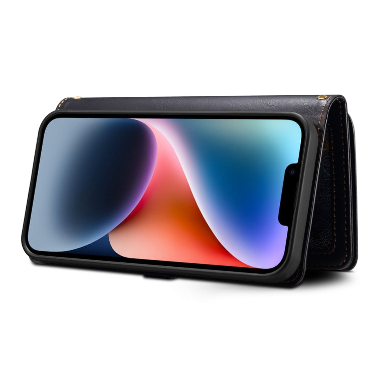 For iPhone XR ESEBLE Star Series Lanyard Zipper Wallet RFID Leather Case(Black) - More iPhone Cases by ESEBLE | Online Shopping UK | buy2fix