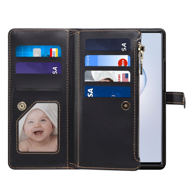 For Samsung Galaxy Note20 Ultra ESEBLE Star Series Lanyard Zipper Wallet RFID Leather Case(Black) - Galaxy Note20 Ultra Cases by ESEBLE | Online Shopping UK | buy2fix