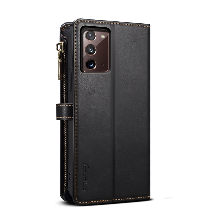 For Samsung Galaxy Note20 ESEBLE Star Series Lanyard Zipper Wallet RFID Leather Case(Black) - Galaxy Note20 Cases by ESEBLE | Online Shopping UK | buy2fix