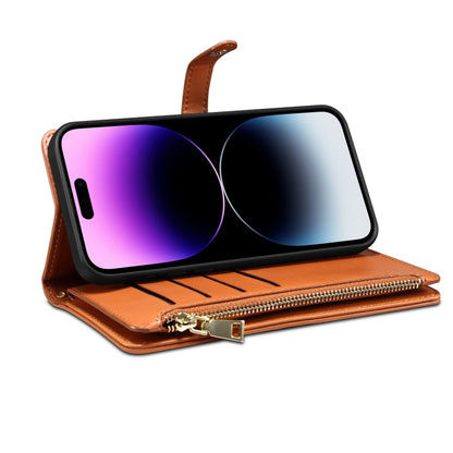For Samsung Galaxy S22 5G ESEBLE Star Series Lanyard Zipper Wallet RFID Leather Case(Brown) - Galaxy S22 5G Cases by ESEBLE | Online Shopping UK | buy2fix