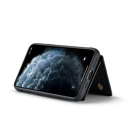 For iPhone 11 Pro DG.MING M3 Series Glitter Powder Card Bag Leather Case(Black) - iPhone 11 Pro Cases by DG.MING | Online Shopping UK | buy2fix