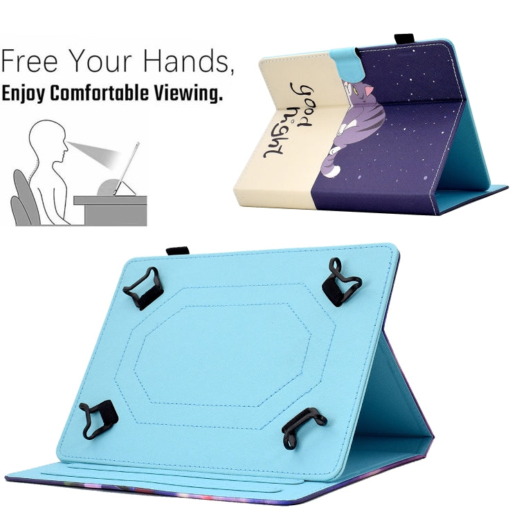 For 7 inch Tablet Electric Pressed TPU Leather Tablet Case(Lazy Cat) - 7 inch by buy2fix | Online Shopping UK | buy2fix