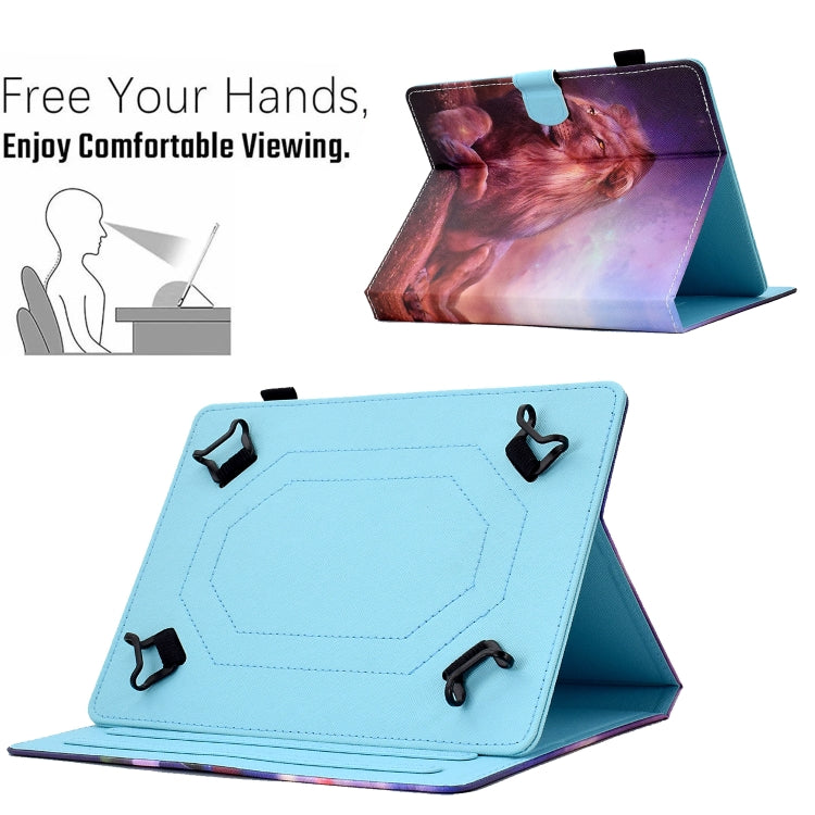 For 7 inch Tablet Electric Pressed TPU Leather Tablet Case(Lion King) - 7 inch by buy2fix | Online Shopping UK | buy2fix