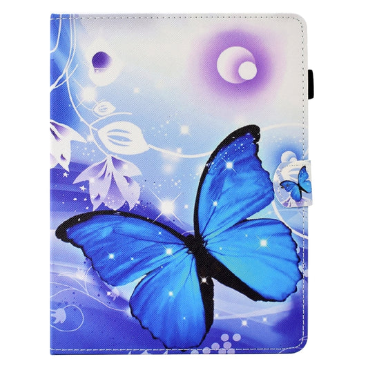 For 8 inch Tablet Electric Pressed TPU Leather Tablet Case(Blue Butterfly) - 8 inch by buy2fix | Online Shopping UK | buy2fix