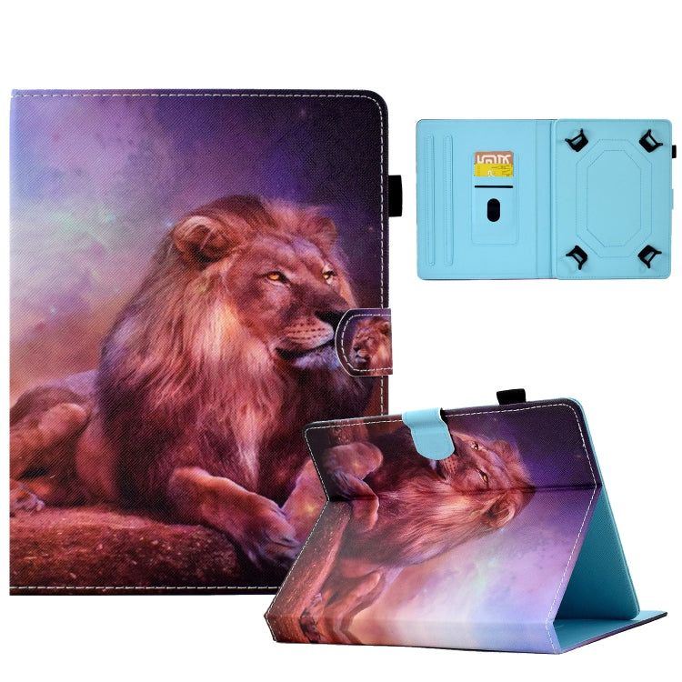 For 8 inch Tablet Electric Pressed TPU Leather Tablet Case(Lion King) - 8 inch by buy2fix | Online Shopping UK | buy2fix